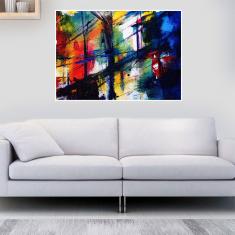 Imagem de Quadro Canvas Pintura Abstrata Moderna 30x42