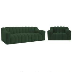 Imagem de Kit 1 Sofá 150cm 2 Poltrona Luxo Recepção Sala Elegance Linho - Doce S