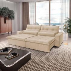 Imagem de Sofá Grecia Linho 02 Módulos De 100m B25cm Meu Sofá Online A294 Linho Creme