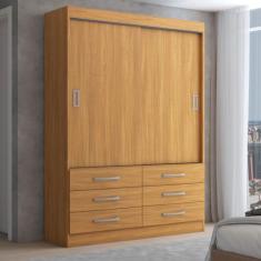 Imagem de Guarda-Roupa Solteiro Ushuaia 2 Portas 6 Gavetas Cinamomo - Panorama M