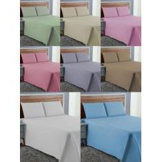 Imagem de Jogo De Lençol King Size 300 Fios 100% Algodão 04 Peças Lençol Com Elá