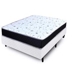 Imagem de Cama Box + Colchão Viuva Espuma D33 Selada 128x188x62cm Antialérgico - bf Colchões