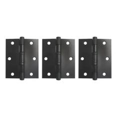 Imagem de Kit C/03 Dobradiça Rolamento Para Porta 3,5 X 3 Preta Fosco