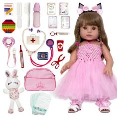 Imagem de Bebê Reborn Bailarina Baby Alive Castanho Enxoval Completo - Cegonha R