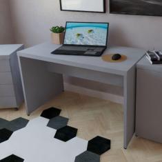 Imagem de Mesa para Escritório 80cmx60cm 40mm Bramov Móveis Cinza Cristal