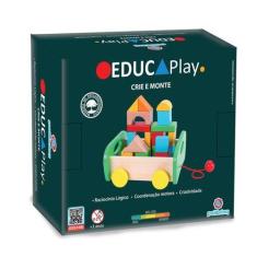Imagem de Brinquedo Educativo De Madeira Cores E Formas Crie E Monte Educaplay -