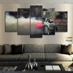 Imagem de Quadros Decorativos Carros Drift 63x130mt em Tecido