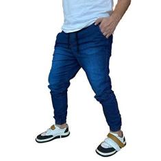 Imagem de Calças Jeans Camuflada Masculina Jogger Com Punho Elastico