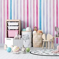 Imagem de Papel de Parede Adesivo Listrado N02061 Rolo de 0,58x3,00M