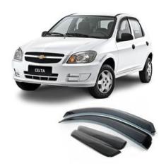 Imagem de Calha de Chuva Chevrolet Celta 2003 a 2015 4 Portas TG Poli Defletor Portas Protetor Janelas