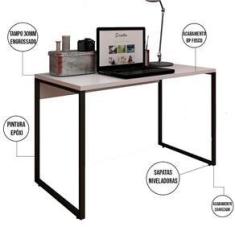 Imagem de Kit 02 Mesas Para Escritório e Home Office Industrial Soft 150 cm F01  Fosco - Lyam Decor