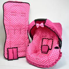 Imagem de Capa de bebê conforto E capa carrinho - pink bola 
