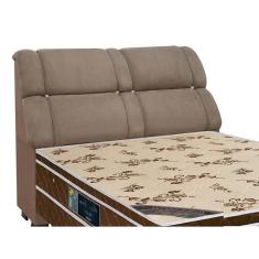 Imagem de Cabeceira Cama Box Estofada King King Imperador Suede Bege Simbal