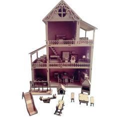 Imagem de Casinha Para Boneca Polly Lol - 60 Cm - Com Móveis