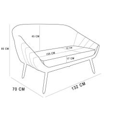 Imagem de Namoradeira Suede Rosa Bebê Castanho