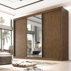 Imagem de Guarda Roupa Casal 3 Portas 6 Gavetas 100% MDF Miami D Doro Moveis Ypê/Off White