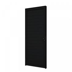 Imagem de Porta de Aluminio Giro Lambri com Maçaneta 215x85 Lucasa Preto