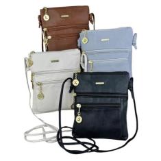 Imagem de Bolsa Transversal Compacta Feminina com Alça Ajustável e Bolsos Organi