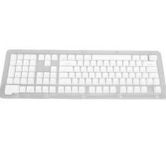Imagem de 108 Teclas do Teclado Alemão Teclado Mecânico Minimalista Tecla Translúcida para 6 64 68 84 87 96 98 100 104 108 Teclados Brancos para o Alemão Promovendo um Ty A Estética