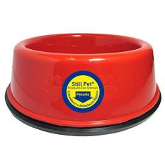 Imagem de Comedouro e Bebedouro Pesado Grande, 2500ml Vermelho Tudo Pet para Cães