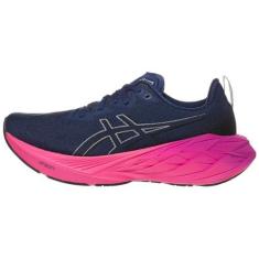 Imagem de ASICS Tênis de corrida feminino NOVABLAST 4, Expansão azul/preto, 38