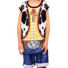 Imagem de Fantasia Xerife Infantil Curta Roupa Cowboy Pra Menino Festa Peão Juni
