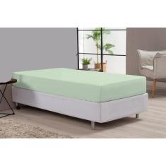 Imagem de Lençol De Algodão Avulso Solteiro Para Hospedaria  Com Elástico Percal