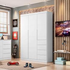Imagem de Guarda-Roupa Infantil Eloá 3 PT 4 GV Branco