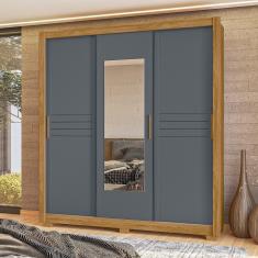 Imagem de Guarda Roupa Casal 3 Portas Deslizantes com Espelho 3 Gavetas Canadá