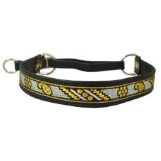 Imagem de Gargantilha de couro genuíno de 3/4" de largura para coleira de cachorro, serve para pescoço de 13"-15,5"