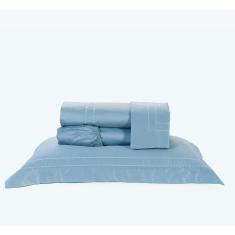 Imagem de Lençol Solteiro King Pádua 400 Fios Algodão Egípcio Cinza