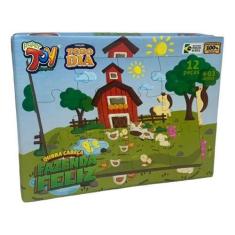 Imagem de Brinquedos Quebra Cabeça Fazenda Feliz 12 Peças +3 Anos Paper Toy - Pa