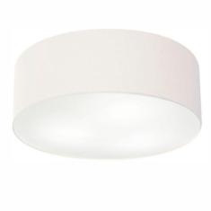 Imagem de Plafon Cilíndrico Md-3049 Cúpula em Tecido 70x15cm Branco - Bivolt