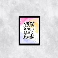 Imagem de Quadro Decorativo Seu Único Limite É Você 34x23cm