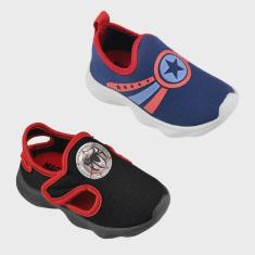 Imagem de Kit Tênis Infantil Masculino Calce Fácil Magicc Kids TN-001 TN-003