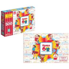 Imagem de Quebra-Cabeça Infantil Turma Da Mônica Especial 60 Anos Com 500 Peças Sempre Fui Forte