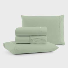 Imagem de Jogo de Lençol King Mirante 100% Algodão 4 Peças - Verde