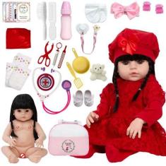 Imagem de Boneca Tipo Reborn Princesa Laura Fofinha Enxoval Completo - Cegonha R