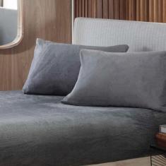 Imagem de Jogo de Lençol Solteiro 2 Pçs Seven Textil Confort Plush Mineral (1 Lençol e 1 Fronha)
