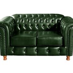 Imagem de Namoradeira Sofá Chesterfield Com Capitonê Luís XV Verde