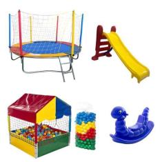 Imagem de Cama Elástica Pula Pula 2,30M + Piscina De Bolinhas 1,00M Quadrada + E