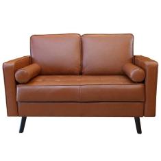Imagem de Sofá de Couro 2 lugares Vancouver M06 Cor Conhaque 457 - Amarena Móveis