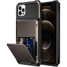 Imagem de Carteira com 4 slots para cartão de crédito capa para iPhone 14 Plus 13 Pro 11 12 Pro Max XR X XS Max 7 8 Plus capa para cartão, preta, para iPhone 13 Pro