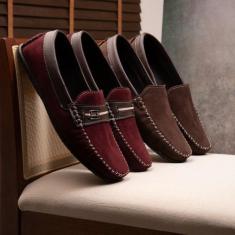 Imagem de KIT 2 PARES mocassim casual masculino sapatilha slip on conforto - Rot