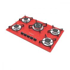 Imagem de Cooktop 5 Bocas Chamalux GLP 570, Vermelho