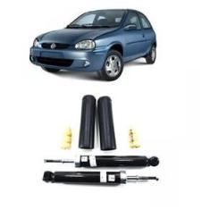 Imagem de Amortecedor + Kit Batente Corsa Hatch Traseiro 1996 Até 2001 SUPER 1,0 1,6 16V