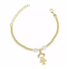 Imagem de Pulseira Filha Menina Super Linda Folheado a Ouro 18k