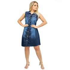 Imagem de Vestido Jeans Sem licra Plus Size Curto 38 ao 50 2