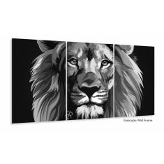 Imagem de Quadro leão de Juda  e  3 peças 120x60