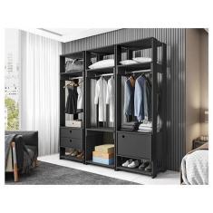 Imagem de Guarda Roupa Modulado Ambiente Titan 3 Peças Preto - Móveis Leão - MOV